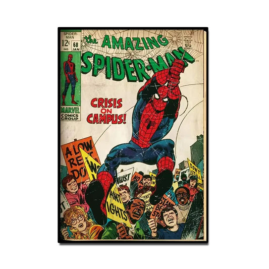 Retro Marvel Spider-Man Decorative Poster – Vintage Wall Art for Kids’ Rooms &amp; Home Décor