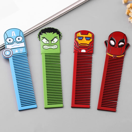 Marvel Avengers Anti-Static Metal Hair Comb – Iron Man, Spider-Man &amp; Deadpool Design