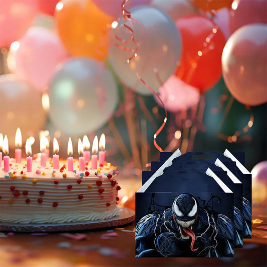 Venom Party Favor Boxes – Marvel Candy &amp; Gift Boxes for Kids Birthday