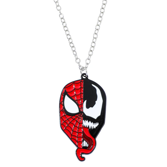 Marvel Venom Spider-Man Enamel Pendant Necklace – Unisex Superhero Cosplay Jewelry