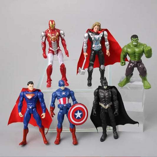6pcs Marvel Avengers Cake Decoration Set – Superhero PVC Ornaments