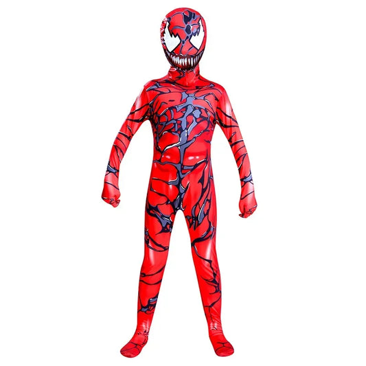 Venom 2 Carnage Jumpsuit for Kids – Superhero Cosplay Costume Bodysuit