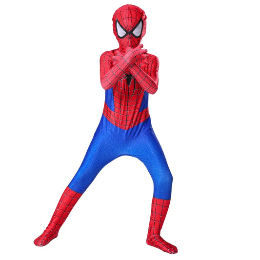 Kids Spider Man Cosplay Costume – Remastered Jumpsuit with Mask for Boys &amp; Girls