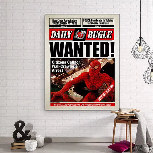 Marvel Funny Spider-Man Poster – “HE'S BACK” Canvas Wall Art