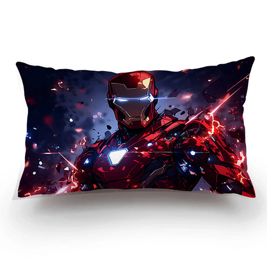 Cartoon Iron Man Pillow Covers – Marvel Sofa Decorative Cushion Cover with Double-Sided Printing