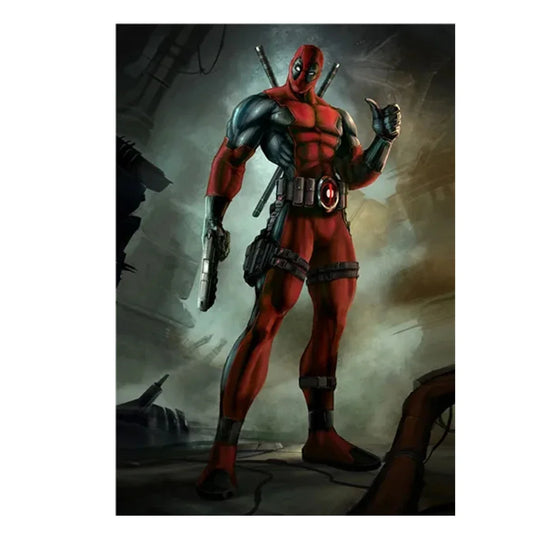 MINISO Marvel Superheroes Wall Art Poster – Deadpool &amp; Avengers Movie Print for Kids' Room &amp; Home Décor