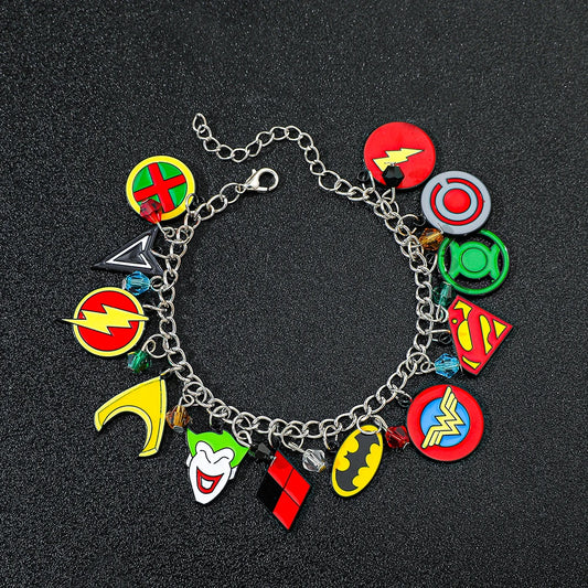 Marvel Avengers Superhero Logo Bracelet – Flash-Inspired Jewelry for Movie Fans