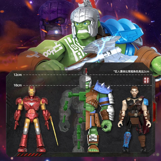 Original Blokees Marvel Figure Blind Box – The Infinity Saga Action Model Kit (Iron Man MK5/MK6, Thor, Hulk &amp; More)