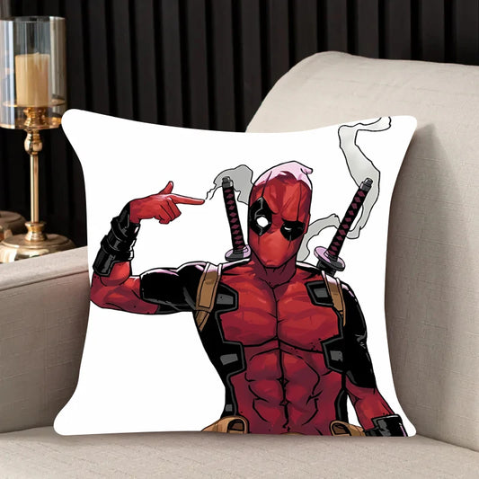 Deadpool Pillow Cover – 45x45cm Square Throw Pillowcase for Home, Office &amp; Car Decor
