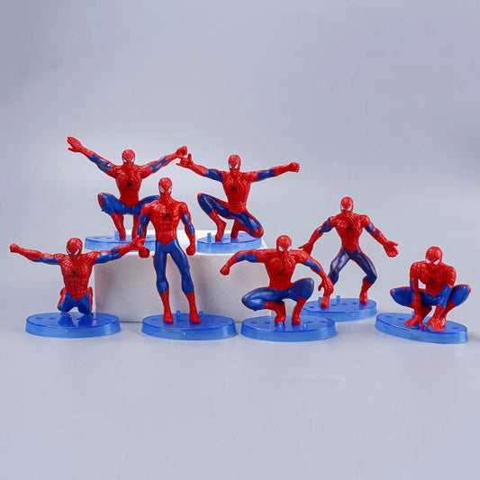 Marvel Spider-Man 7pcs Action Figure Set – Mini Avengers Model Toys &amp; Cake Toppers
