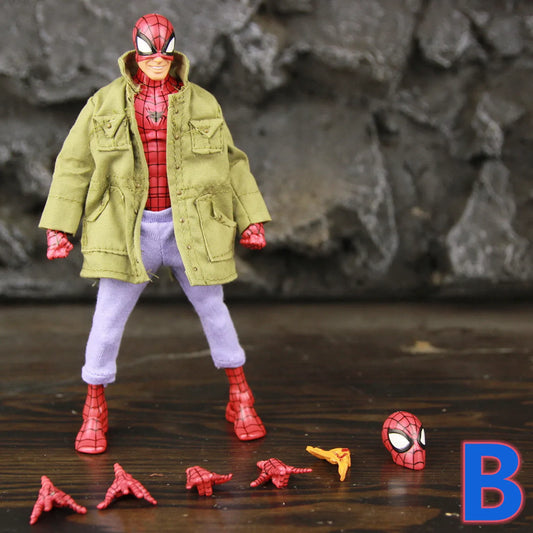 Marvel Classic Spider-Man 6" Action Figure – One:12 Legends Style Peter Parker Doll Model