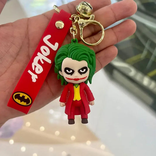 Joker &amp; Batman Pendant Keychain – Cartoon Accessory for Fans of All Ages