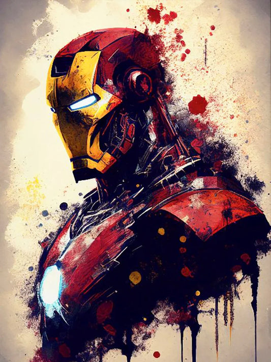 Disney DIY Diamond Painting Set – Cartoon Iron Man 5D Full Round Mosaic Kit