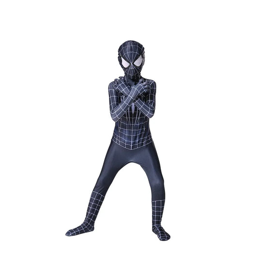 Superhero Spider-Man Kids Costume Set – The Amazing Spider-Man Black Suit Cosplay for Boys &amp; Girls
