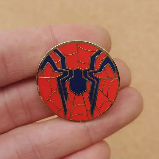 Disney Marvel Spiderman Spider Round Metal Badges Enamel Pin Gifts for Fans