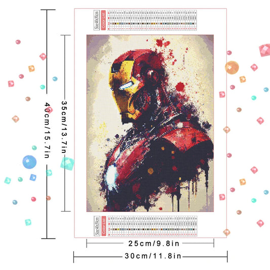 Disney DIY Diamond Painting Set – Cartoon Iron Man 5D Full Round Mosaic Kit