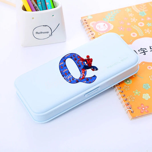 Marvel's Spiderman Pencil Cases – Boys Cartoon Letter A-Z Stationery Box