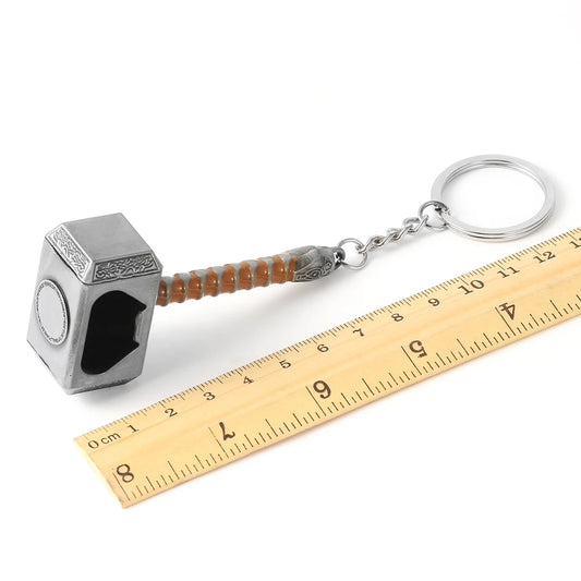 Marvel Superhero Thor's Hammer Bottle Opener – Avengers Keyring for Fans &amp; Gifts