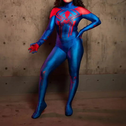 Women’s 2099 Spider-Man Cosplay Costume – Superhero Zentai Bodysuit (No Mask)