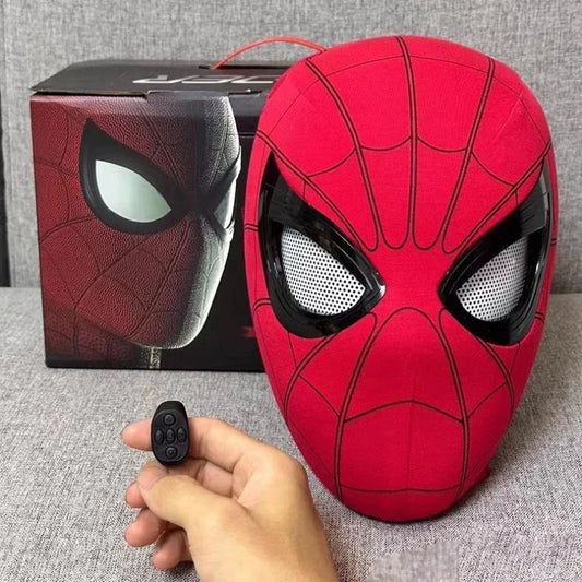 Spider-Man Headgear Movable Mask Helmet – Electric Eye Control Cosplay Collectible for Kids