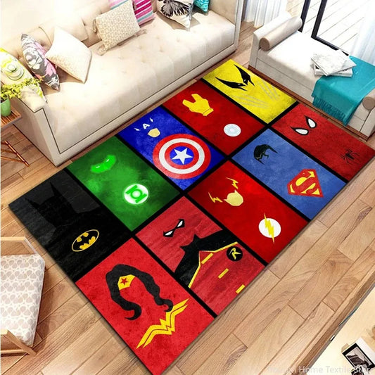 Disney Avengers Marvel Logo Anti-slip Area Rug – Large Carpet for Home Decor