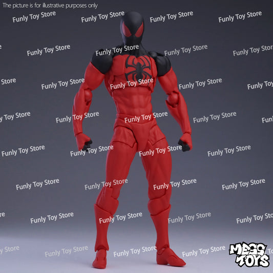 Mess Toys Spider-Man Symbiote Kaine Parker – Scarlet Spider Black Suit Anime Action Figure
