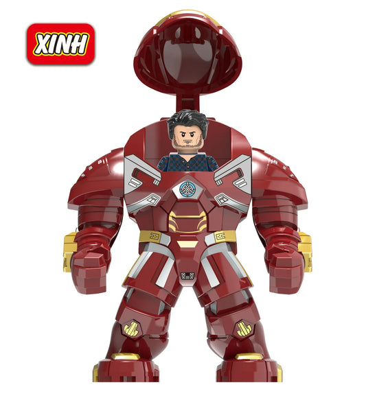 Marvel Mini Building Block Mecha Figurines – Hulk &amp; Iron Man Superhero Assembly Toys for Kids