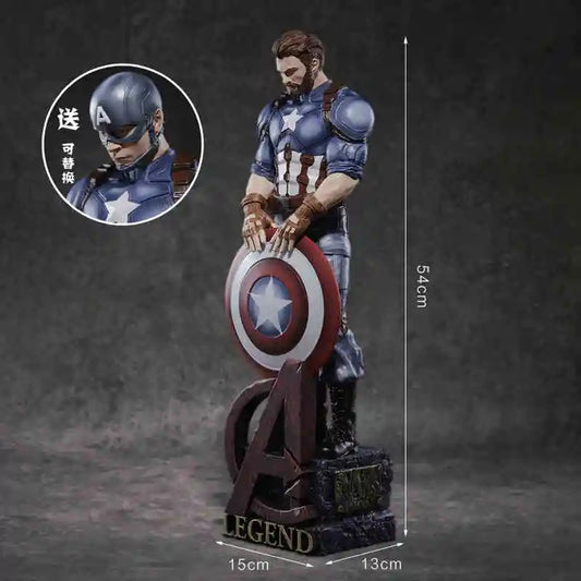 Captain America 54cm Action Figure – Lifelike Marvel Avengers Collectible Statue