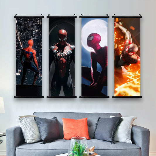 Marvel Avengers Spider-Man Canvas Poster – Superhero Wall Art for Kids Room