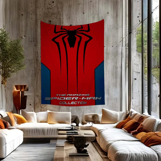 MINISO Avengers Marvel Spider-Man Tapestry – Anime Wall Hanging for Home &amp; Dorm Decoration