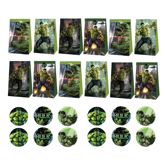 Avengers Hulk Candy &amp; Popcorn Boxes – Superhero Gift Bags for Kids’ Birthday &amp; Baby Shower