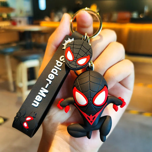 Superhero Spider-Man Silicone Keychain – Marvel Avengers Keyring for Bags, Cars &amp; Gifts