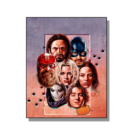 MINISO Thunderbolts Diamond Painting – Marvel Superhero DIY Wall Art (Frameless)