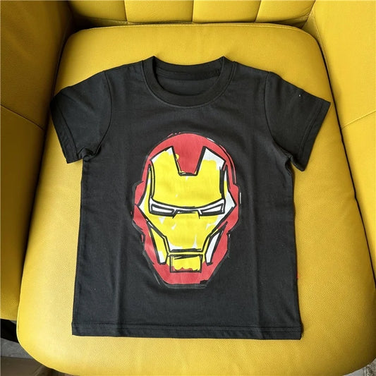 Japan Spot Marvel Hero Spider-Man &amp; Superman Boys Cotton T-Shirt – Summer Cartoon Short Sleeve for Kids