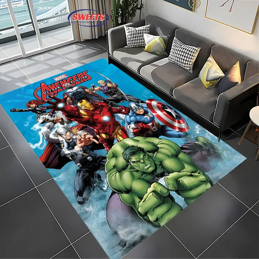 Marvel Avengers Carpet – Non-Slip Washable Area Rug for Living Room, Bedroom, or Kids' Room