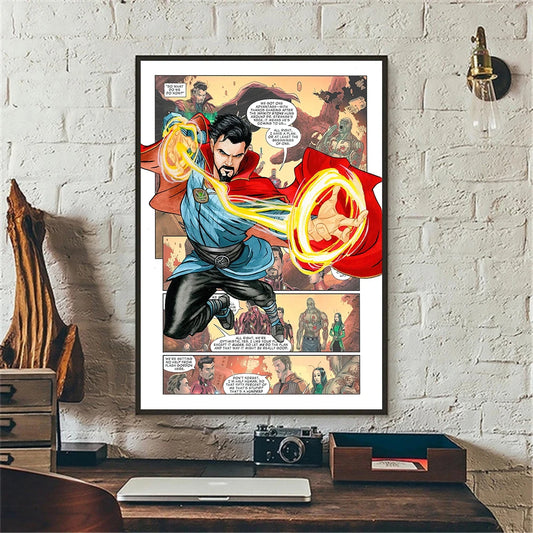 MINISO Marvel Avengers Wall Art Poster – Spider-Man, Iron Man, Hulk Canvas Prints for Home Decor