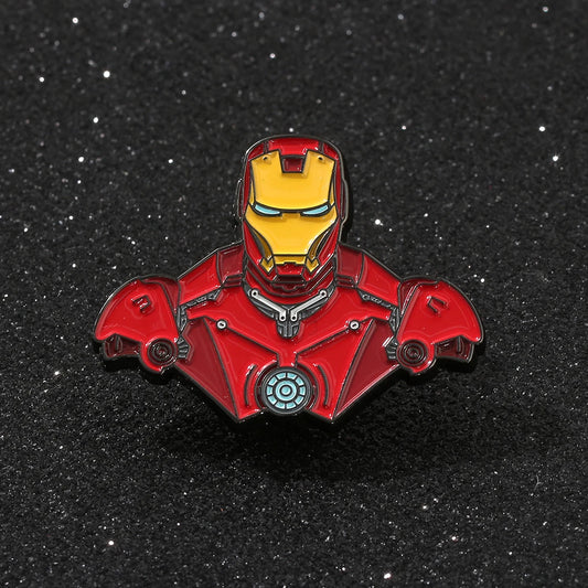 Marvel Avengers Enamel Pins – Iron Man &amp; More Superhero Brooches for Clothes &amp; Bags