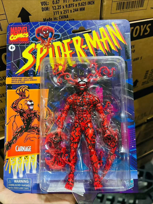 Hasbro Marvel Spider-Man Retro Comic Card Model Toys – 6-Inch Legends Action Figures for Collectors