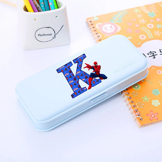 Marvel's Spiderman Pencil Cases – Boys Cartoon Letter A-Z Stationery Box