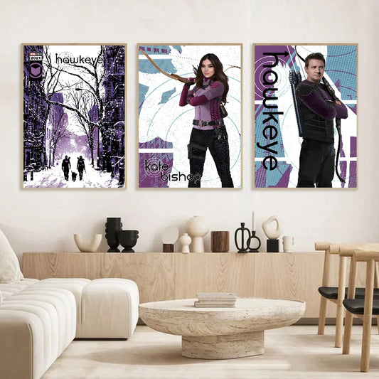 M-Marvel Hawkeye Poster – Self-Adhesive Waterproof Art Sticker for Wall Decor