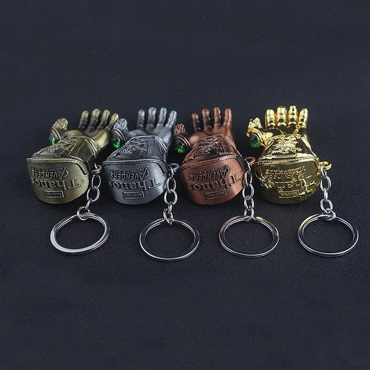 Marvel Thanos Infinity Gauntlet Keychain – Avengers Movie Alloy Pendant for Bags &amp; Backpacks
