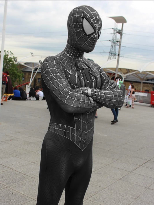Maguire Raimi Spider-Man Cosplay – 3D Emblem Zentai Bodysuit for Adults
