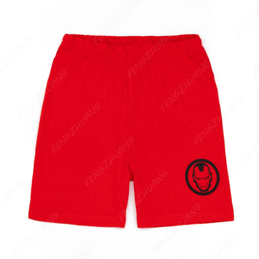 Marvel Iron Man T-Shirt &amp; Shorts Pyjamas Set – Summer Casual Loungewear for Men and Women