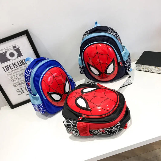 Cartoon Spider-Man 3D School Backpack – Superhero Stereo Pattern Bag for Boys