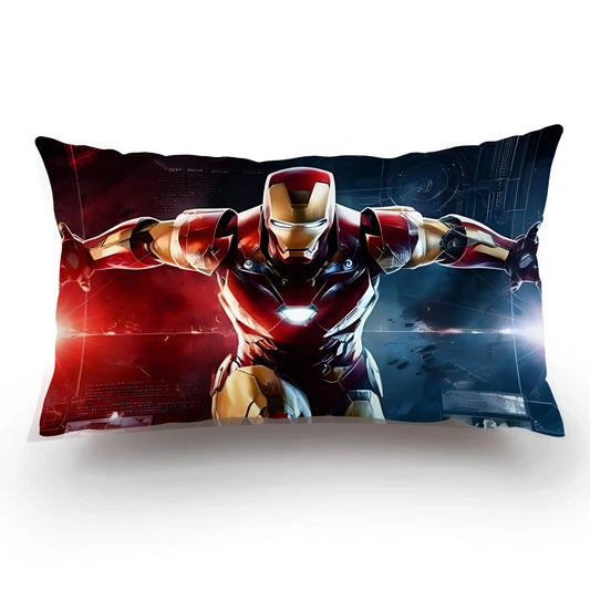 Cartoon Iron Man Pillow Covers – Marvel Sofa Decorative Cushion Cover with Double-Sided Printing