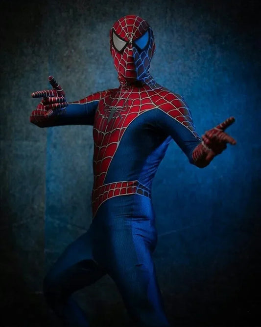 3D Printed Classic Raimi Spider-Man Cosplay Costume – Adult Zentai Bodysuit for Halloween &amp; Parties