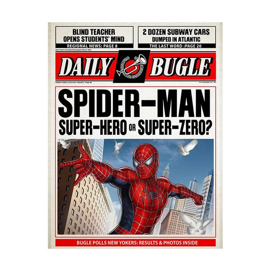 Marvel Funny Spider-Man Poster – “HE'S BACK” Canvas Wall Art