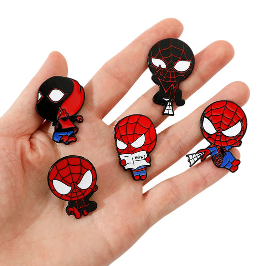 Disney Marvel Cute Spiderman Pins – Enamel Brooch Badges for Marvel Fans