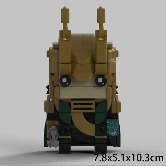 MOC Marvel Character – Iron Man &amp; Thor Q Version Square Head DIY Building Set