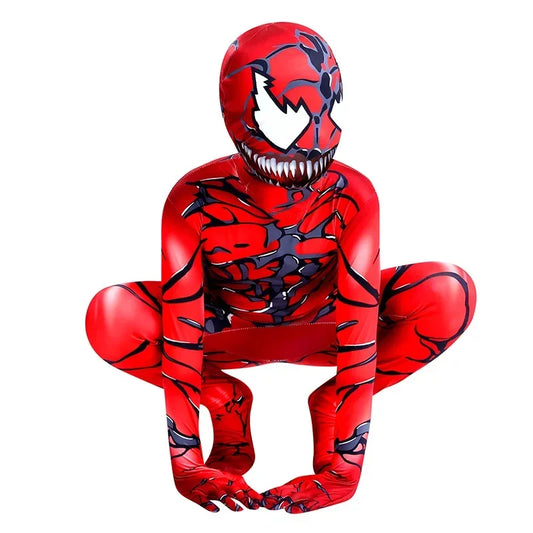 Venom 2 Carnage Jumpsuit for Kids – Superhero Cosplay Costume Bodysuit